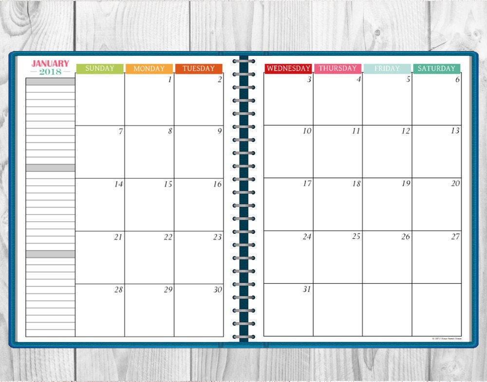 12 month portait two page calendar printable by iheartorganizing - 5