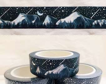 Silver Foil Meteor Shower Washi Tape