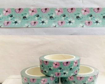 Mint Mini Blossom Washi Tape