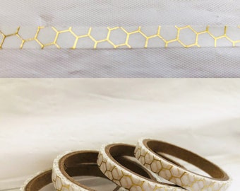 Gold Foil Honeycomb Washi Tape