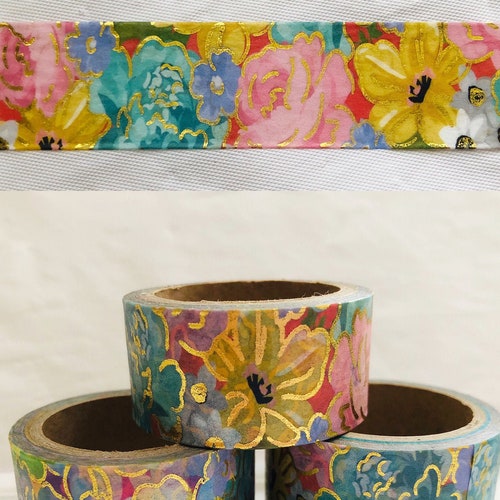 Watercolor Flower Garden Washi Tape Etsy