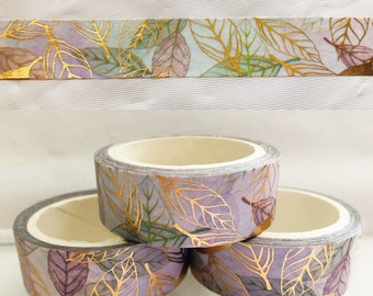 Rose Gold Leaves Washi Tape