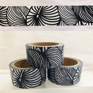 Bold Black Leaves Washi Tape