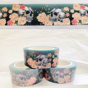 Rose Gold Skulls and Roses Washi Tape