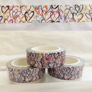 Taśma washi Crazy Hearts