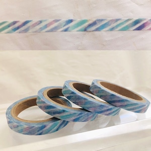 Taśma washi w paski akwarelowe