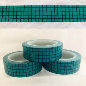 Green Wobbly Grid Washi Tape