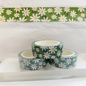 Ruban adhésif en Washi avec marguerites printanières