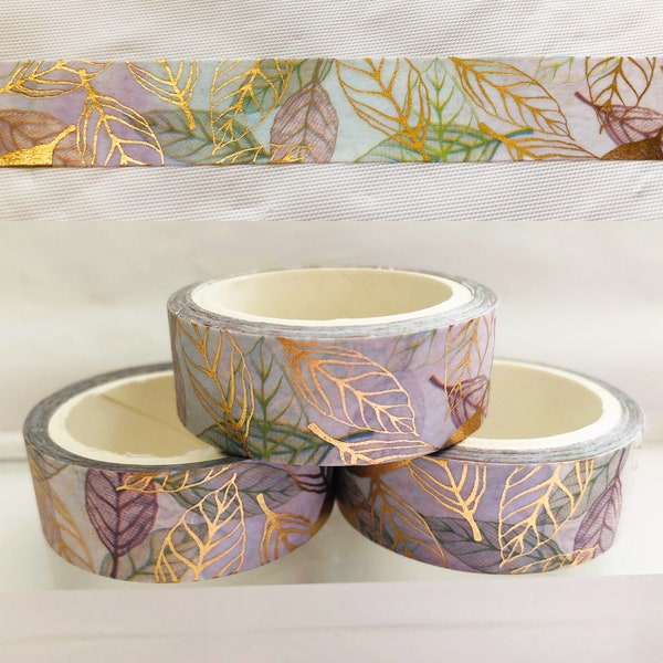 Rose Gold Leaves Washi Tape