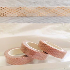 Rose Gold Lattice Washi Tape