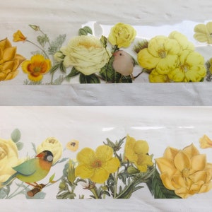 Birds and Yellow Flowers Washi Tape