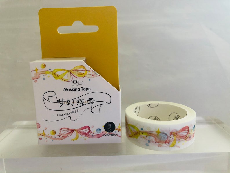 Pink and Yellow Ribbon Washi Tape