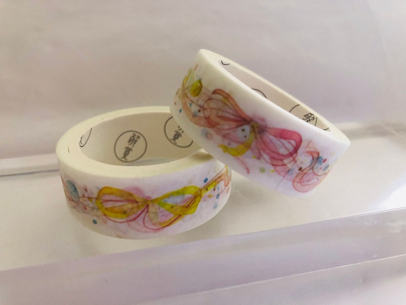 Pink and Yellow Ribbon Washi Tape