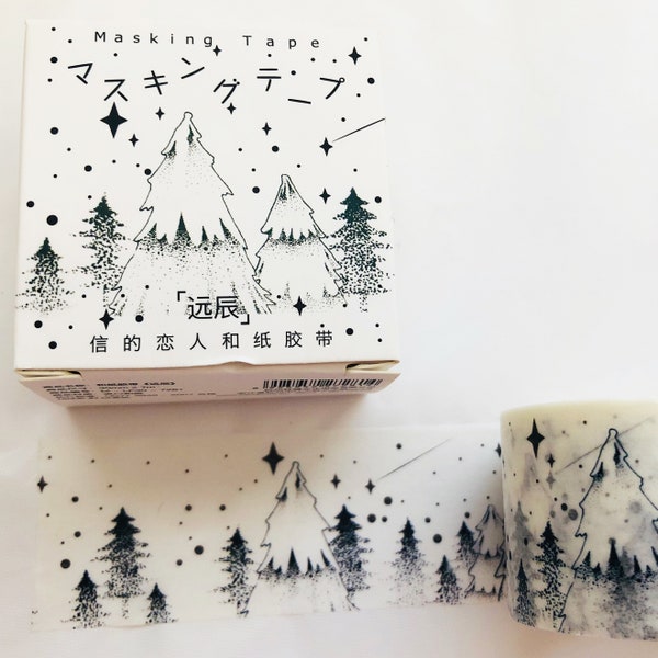 Black and White Winter Trees Washi Tape