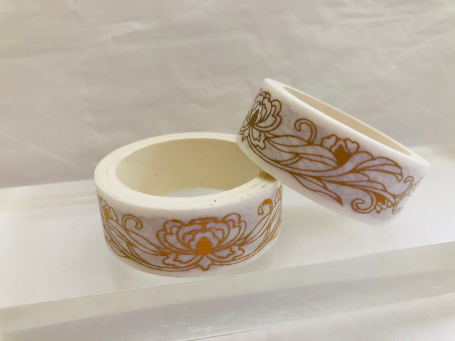 Gold Lotus Flower Washi Tape Etsy