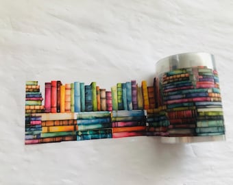 Book Stacks Clear Washi Tape