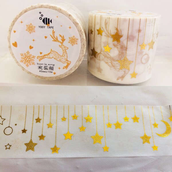 Gold Foil Holiday Banner Washi Tape