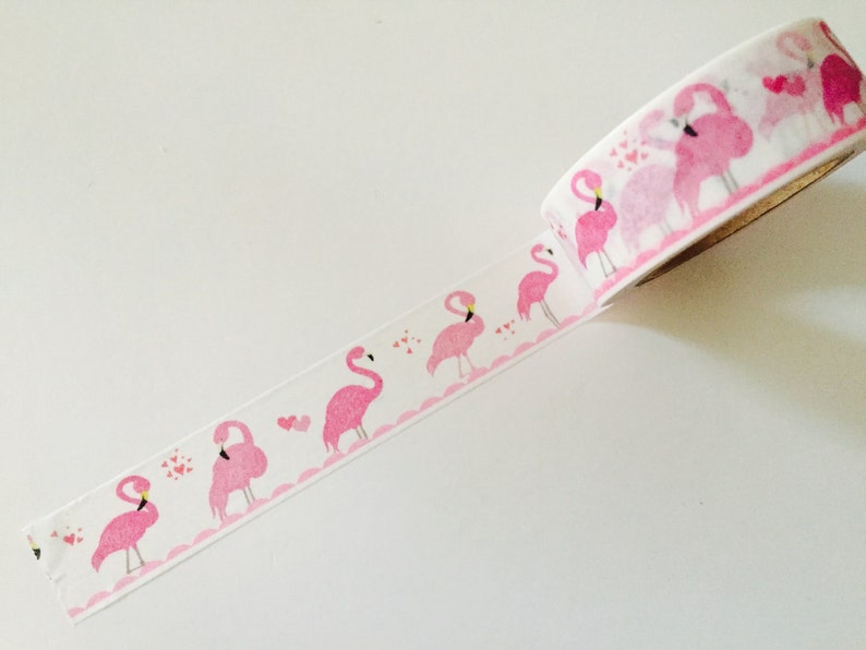 Pink Flamingo Washi Tape Etsy