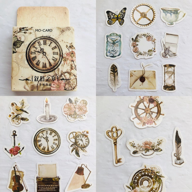 Set of 46 Antique Stickers Etsy