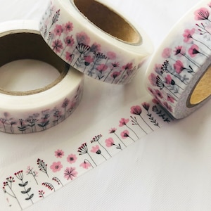 Pink Flower Garden Washi Tape