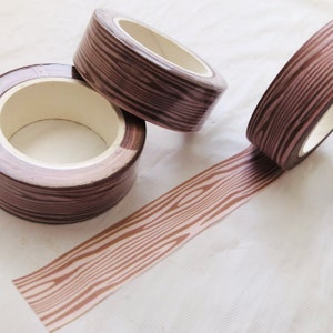 Cinta washi con vetas de madera
