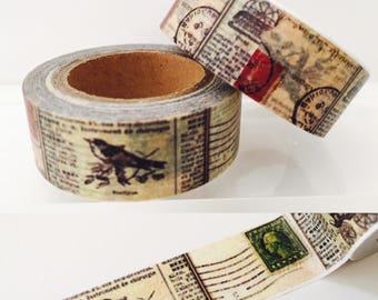 Vintage Stamps and Postmarks Washi Tape