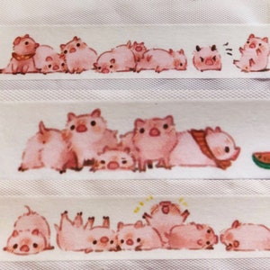 Pink Piggies Washi Tape
