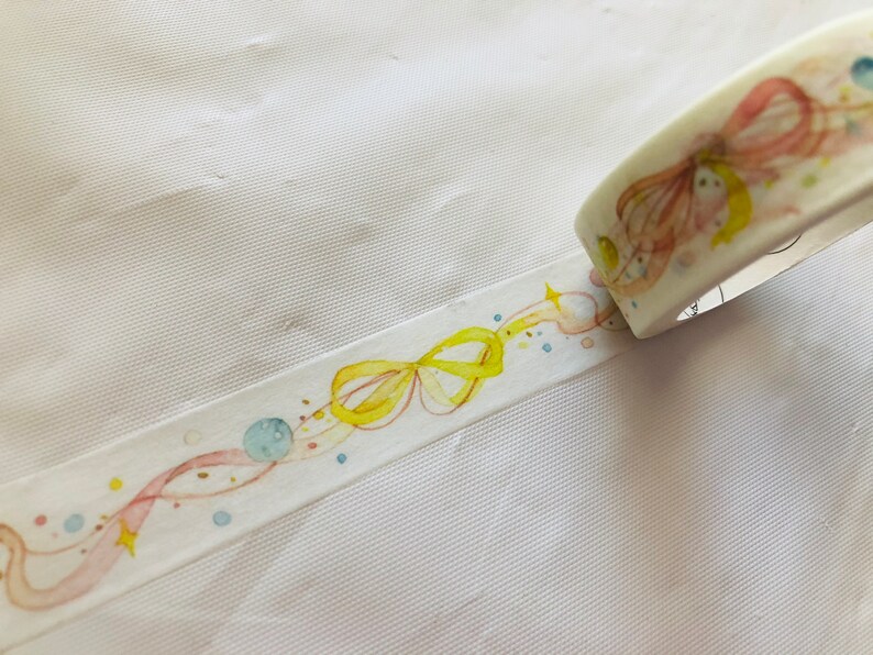 Pink and Yellow Ribbon Washi Tape