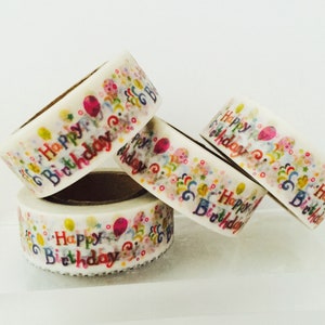 Happy Birthday confetti-washitape
