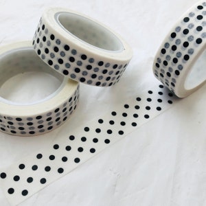 White and Black Polka Dot Washi Tape
