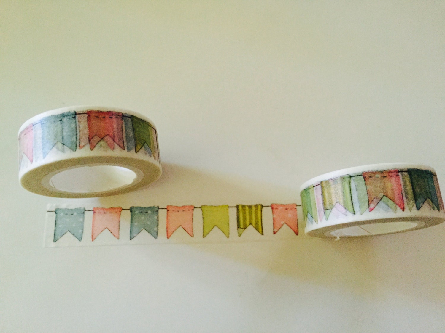 Multi Color Banner Flag Washi Tape Etsy