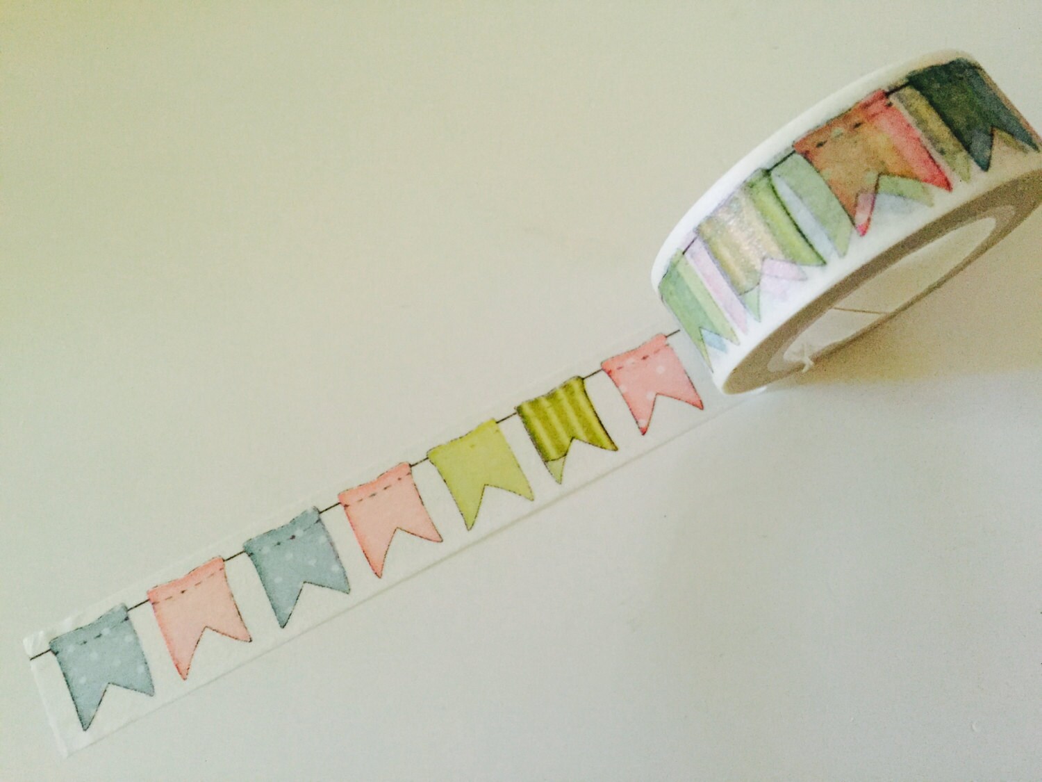 Multi Color Banner Flag Washi Tape Etsy