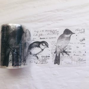 Ruban adhésif transparent pour journalisation des oiseaux avec éclaboussures d'encre