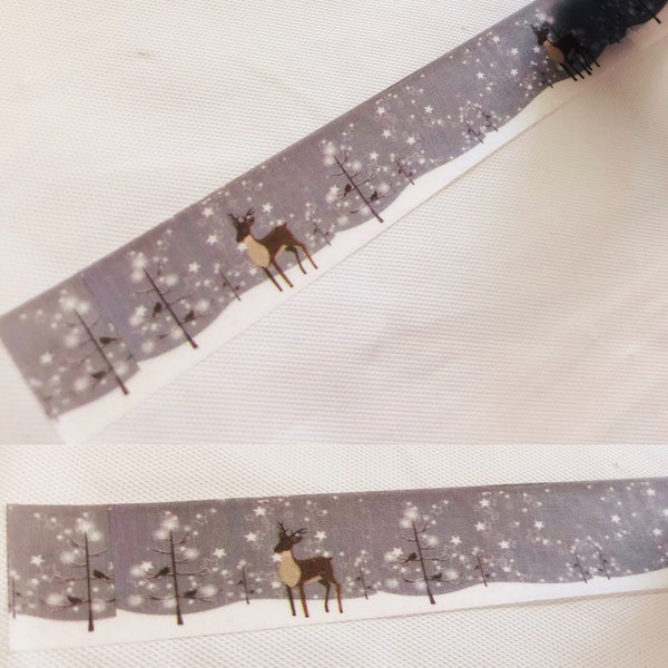 Snowy Forest Deer Washi Tape