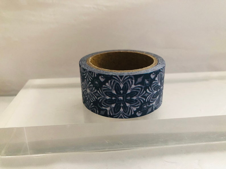 Denim Mosaic Floral Washi Tape image 3