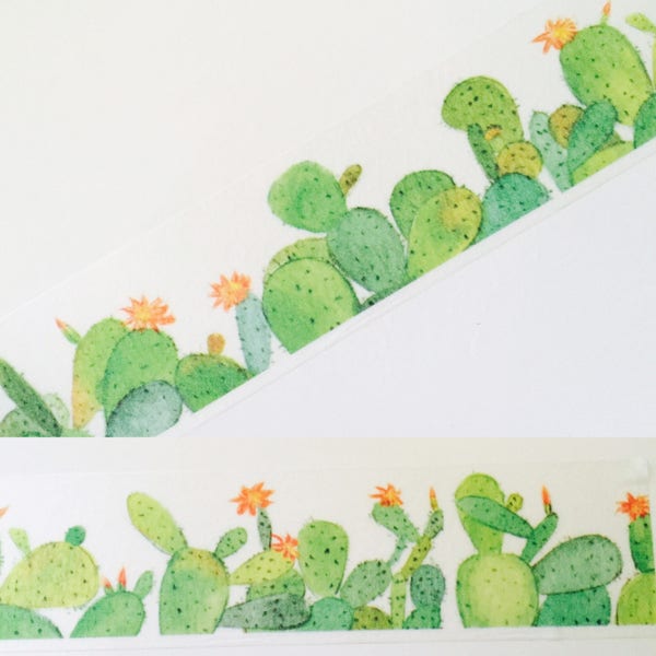 Cactus Washi Tape Samples BY The Yard