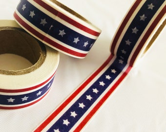 Red White and Blue Stars Washi Tape