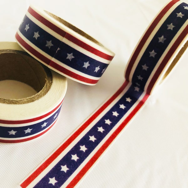 Red White and Blue Stars Washi Tape