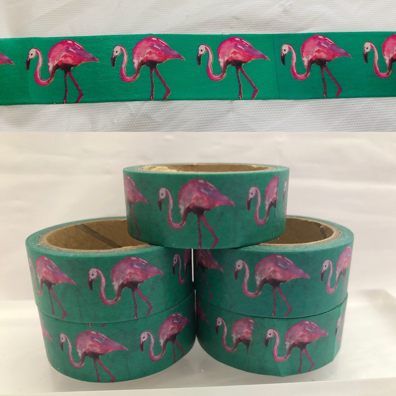 Pink Flamingo Washi Tape Etsy