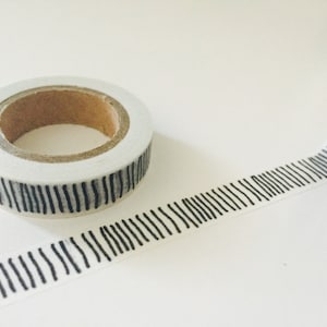 Black Wobbly Lines Washi Tape