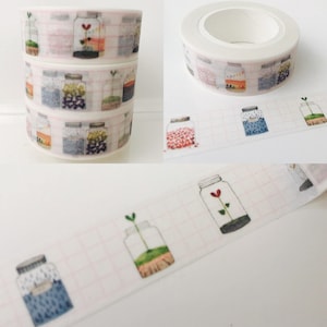 Fita Washi para potes de vidro de cozinha