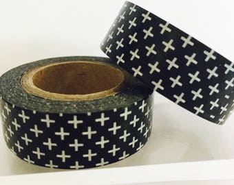 Black & White Crosses Washi Tape