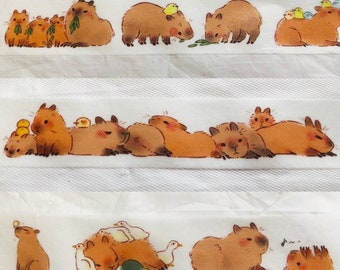 Adorable Capybara Washi Tape