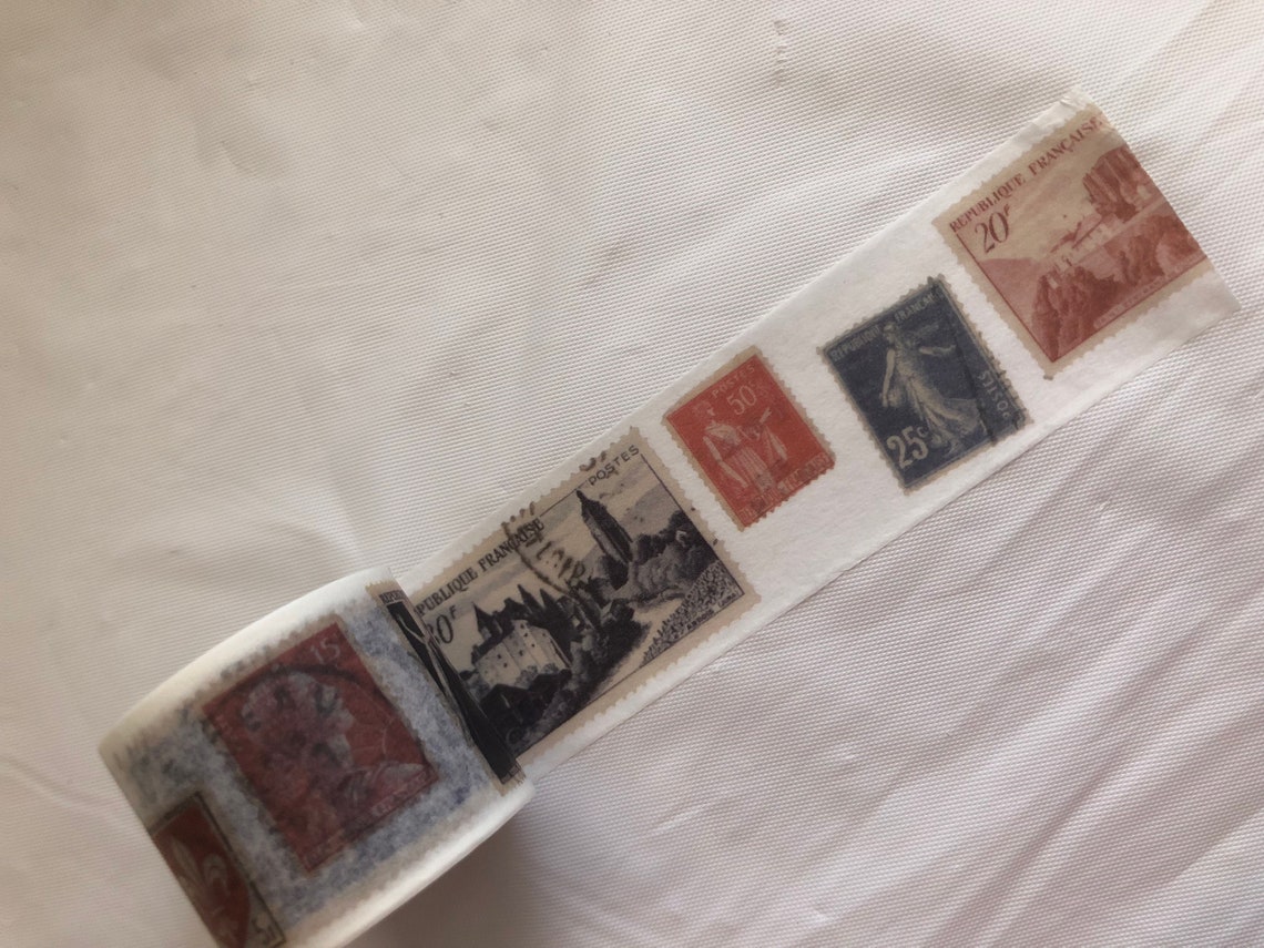 Postage Stamp Washi Tape Etsy