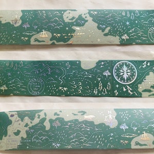 Silber Topographie Karte Washi Tape