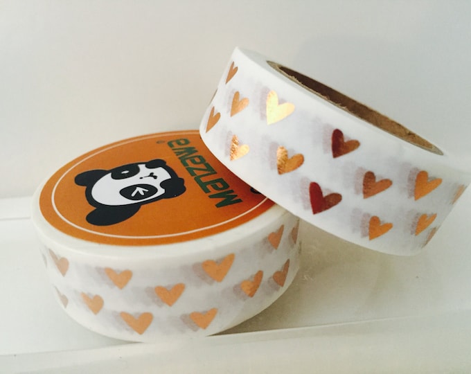 Rose Gold Heart Washi Tape Etsy