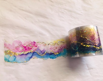 Gold Iridescent Rainbow Clear Washi Tape