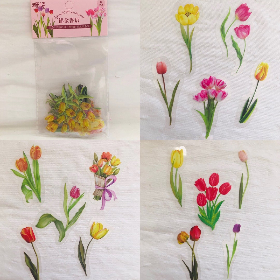 40 Tulip Stickers - Etsy