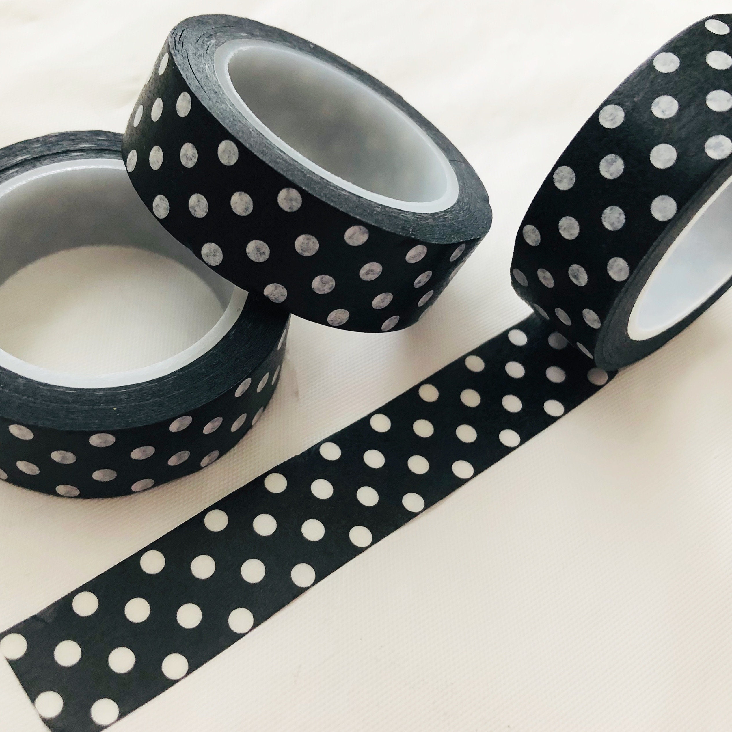 Washi Tape - Black - 15mm x 10 metres - High Quality Masking Tape