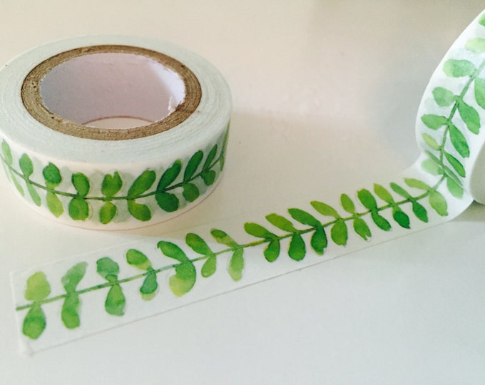 Watercolor Leaf Vine Washi Tape Etsy
